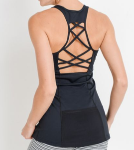 STRAPPY MESH POCKET TANK TOP