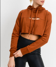 Load image into Gallery viewer, COTTON CROPPED HOODIE