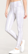 Load image into Gallery viewer, LIGHT GREY SNAKE PRINT LUX LEGGINGS